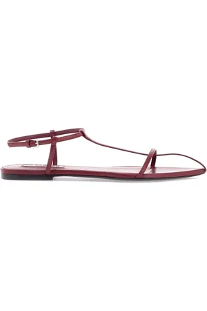 Jil Sander Femme, Chaussures, Rouge, Taille: 41 EU Nouvelles sandales en cuir Tripon