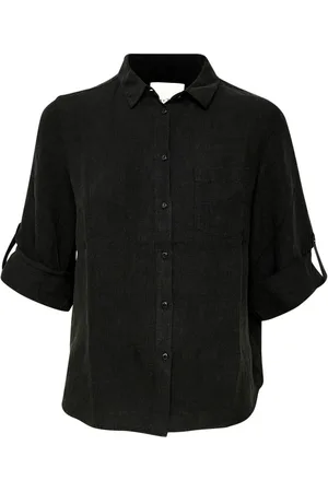 Part Two Femme, Blouses et Chemises, Noir, Taille: 38 FR Chemisier Smart