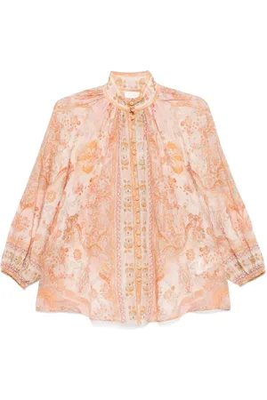 ZIMMERMANN Femme, Blouses et Chemises, Multicolore, Taille: 40 FR Chemisier Fluide Acacia