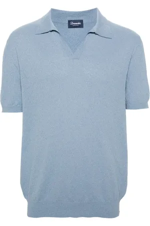 DRUMOHR Homme, Tops, Bleu, Taille: L Polo Bleu Clair