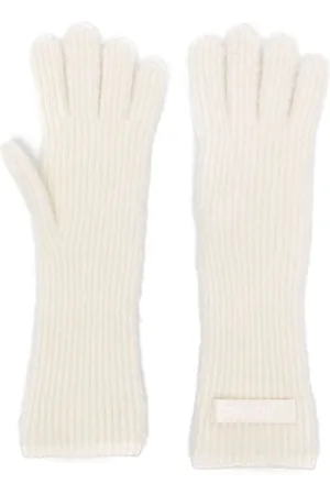 Jacquemus Femme, Accessoires, Blanc, Taille: ONE Size Gants Gros Grain