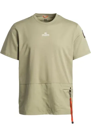 Parajumpers Homme, Tops, Vert, Taille: L T-shirt en Jersey de Coton avec Détails en Nylon