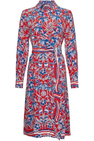 Tommy Hilfiger Femme, Robes, Rouge, Taille: 38 FR Robe chemise imprimée