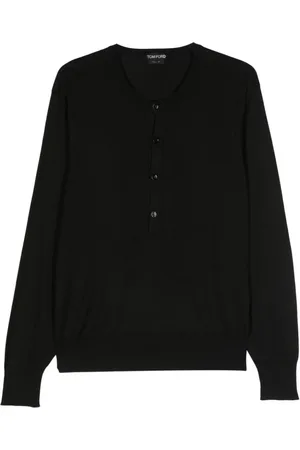 Tom Ford Homme, Tops, Noir, Taille: M Pull Col Roulé Noir