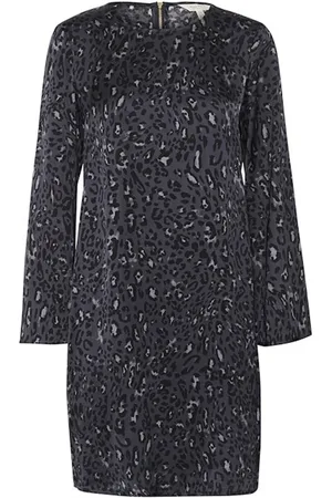 Part Two Femme, Robes, Multicolore, Taille: 40 FR Robe Imprimée Léopard à Manches Longues