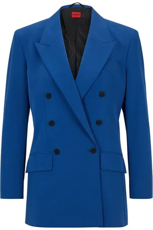 HUGO BOSS Femme, Vestes, Bleu, Taille: 42 FR Blazer Chic