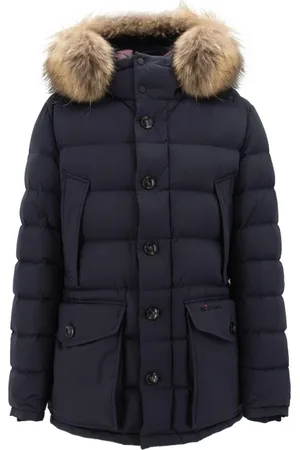Kiton Homme, Vestes, Bleu, Taille: L Parka en cuir à lacets