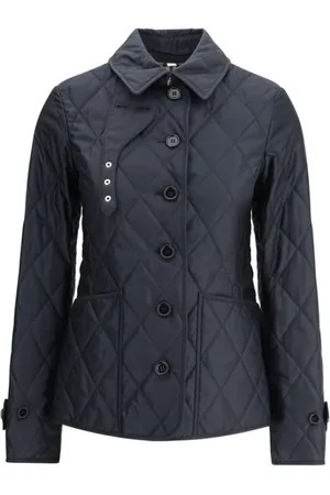 Burberry Femme, Vestes, Bleu, Taille: 40 FR Veste Matelassée Fernleigh avec Col Classique