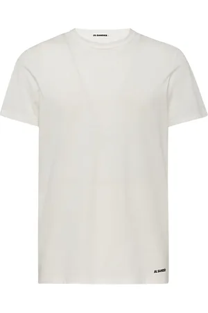 Jil Sander Homme, Tops, Blanc, Taille: XS T-shirt ras du cou