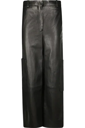 Khaite Femme, Pantalons, Noir, Taille: 38 FR Pantalon en agneau avec fermeture éclair