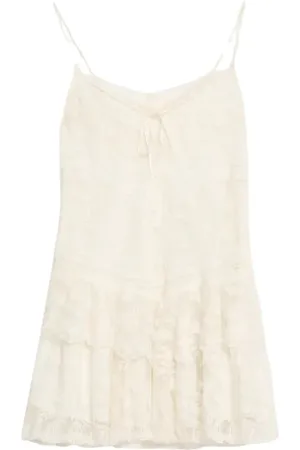 LOVESHACKFANCY Femme, Robes, Blanc, Taille: 38 FR Robe en dentelle Beauval Blanc