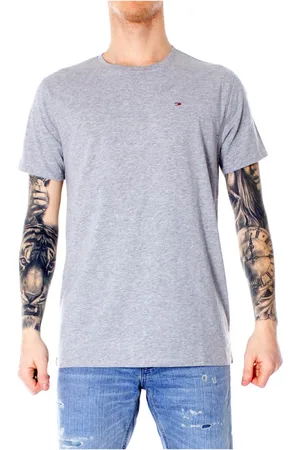 Tommy Hilfiger Homme, Tops, Gris, Taille: XL T-shirt Uni