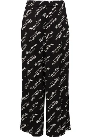 Kenzo Femme, Pantalons, Noir, Taille: 36 FR Pantalon large