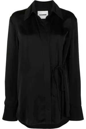 Jil Sander Femme, Blouses et Chemises, Noir, Taille: 40 FR Chemise à Manches Longues