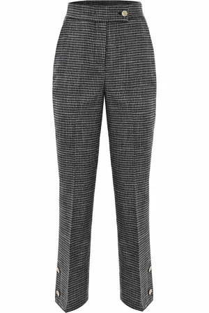 Kocca Femme, Pantalons, Gris, Taille: 38 FR Pantalon à motifs avec fentes