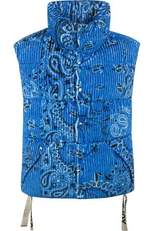 Khrisjoy Homme, Vestes, Bleu, Taille: S Veste sans manches oversize en velours côtelé