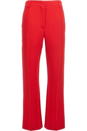 VALENTINO GARAVANI Femme, Pantalons, Rouge, Taille: 36 FR Cady Pantalons