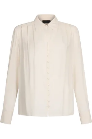 Liu Jo Femme, Blouses et Chemises, , Taille: 44 FR Chemise en Crêpe de Chine Ivoire