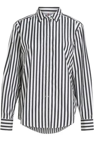 Tommy Hilfiger Femme, Blouses et Chemises, Multicolore, Taille: 36 FR Chemise en popeline de coton rayée