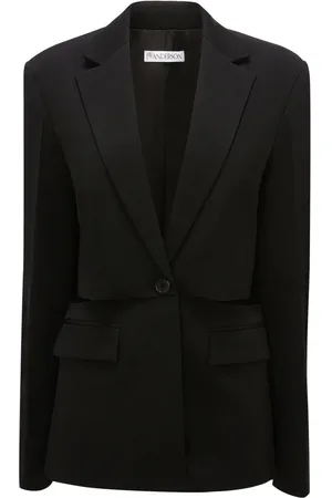 J.W.Anderson Femme, Vestes, Noir, Taille: 40 FR Blazer Casual en Laine Noire