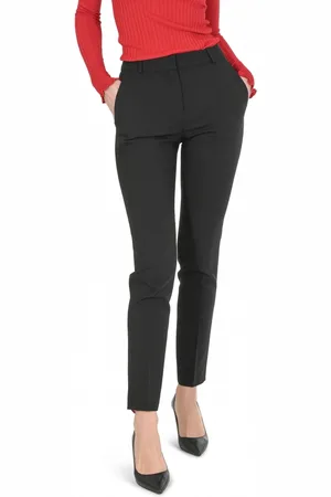 HUGO BOSS Femme, Pantalons, Noir, Taille: 40 FR Élégant Pantalon Noir en Mélange de Laine