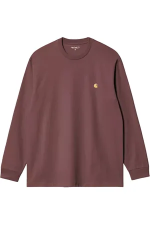 Carhartt Homme, Tops, Brun, Taille: S Chase T-Shirt Rose Poudré Or