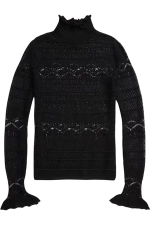 Ralph Lauren Femme, Pulls, Noir, Taille: 38 FR Pull à Manches Longues