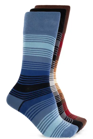 Paul Smith Homme, Sous-vêtements, Multicolore, Taille: ONE Size Lot de trois paires de chaussettes en coton