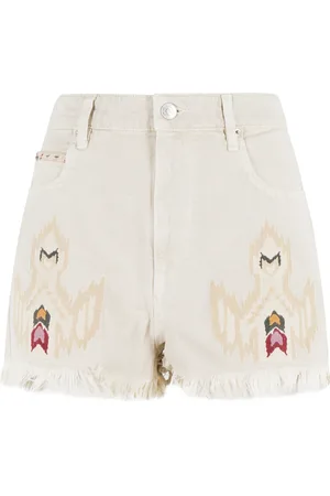 Isabel Marant Femme, Shorts, , Taille: 36 FR Shorts Taille Haute avec Broderie Multicolore