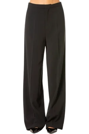 Isabelle Blanche Femme, Pantalons, Noir, Taille: 42 FR Pantalon jambe droite en noir