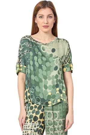 Alessia Santi Femme, Tops, Vert, Taille: 40 FR T-shirts et Polos à Imprimé Animal Vert