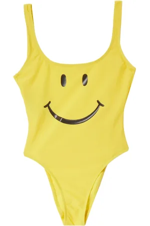 Moschino Femme, Maillots de bain, Jaune, Taille: 36 FR Maillot de Bain Jaune Smiley