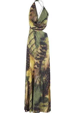 Amazuìn Femme, Robes, Multicolore, Taille: ONE Size Robe asymétrique imprimé jungle