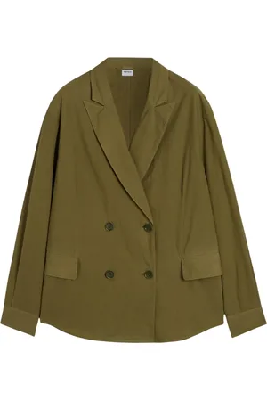 Aspesi Femme, Vestes, Vert, Taille: 36 FR Blazer à double boutonnage en popeline design polyvalent