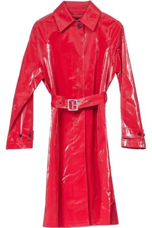Karl Lagerfeld Femme, Manteaux, Rouge, Taille: 38 FR Trench-coat enduit