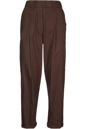 Brunello Cucinelli Femme, Pantalons, Brun, Taille: 40 FR Pantalons Élégants pour Hommes et Femmes