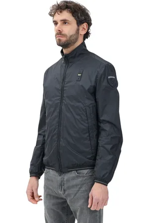 Blauer Homme, Vestes, Noir, Taille: S Veste coupe-vent noire légère printemps/été