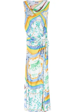 Moschino Femme, Robes, Multicolore, Taille: 40 FR Robe Midi Imprimé Foulard