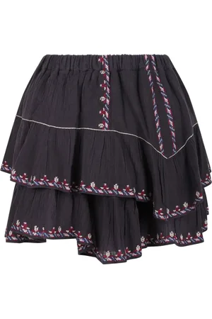 Isabel Marant Femme, Shorts, Noir, Taille: 38 FR Jocadia Short à Broderies Florales Volantées