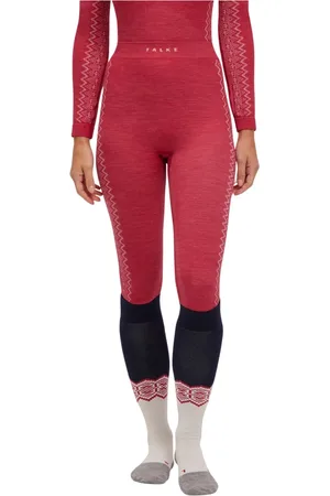 Falke Femme, Sport, Rouge, Taille: 40 FR Collants Laine Tech