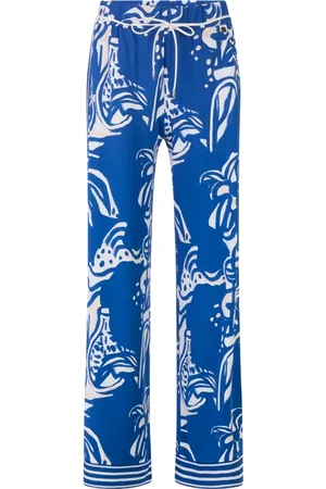 Marc Cain Femme, Pantalons, Multicolore, Taille: 40 FR Modèle imprimé Wedi Wide Fit