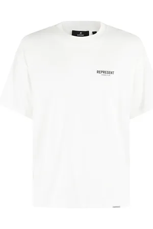 Represent Homme, Tops, Blanc, Taille: L T-shirt Club Blanc Col Rond Manches Courtes