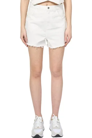 Patrizia Pepe Femme, Shorts, Blanc, Taille: W27 Shorts blancs avec fermeture éclair et passants