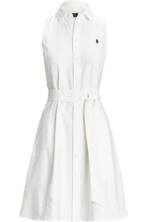 Ralph Lauren Femme, Robes, Blanc, Taille: 42 FR Robe Élégante pour Femmes