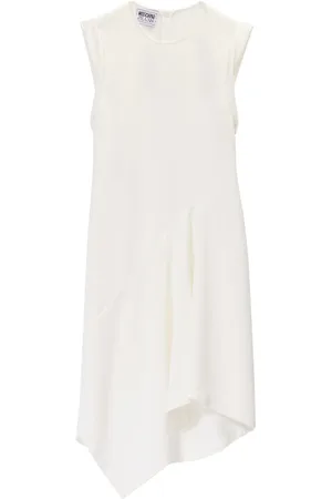 Moschino Femme, Robes, Blanc, Taille: 36 FR Robe Blanche Sans Manches Asymétrique