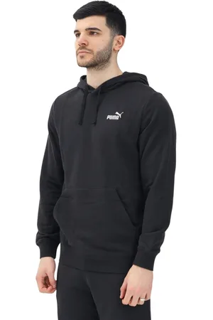 PUMA Homme, Sweatshirts et sweats à capuche, Noir, Taille: L Sweat à capuche noir Essentials