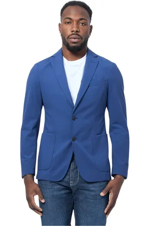 HUGO BOSS Homme, Vestes, Bleu, Taille: L Veste Bleue Slim Fit Col Classique