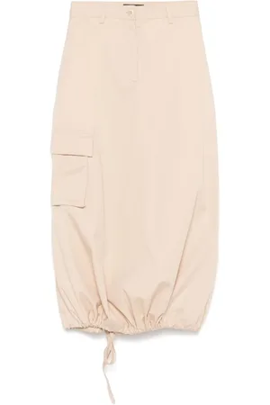 Fabiana Filippi Femme, Jupes, Noir, Taille: 40 FR Jupe Midi Cargo avec Poches