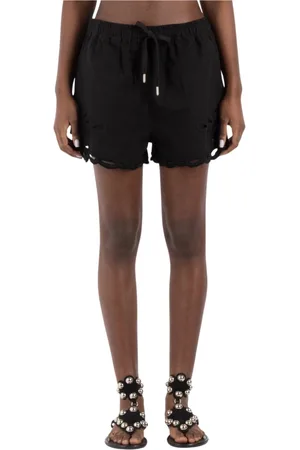 Isabel Marant Femme, Shorts, Noir, Taille: 40 FR Shorts en Denim Noir