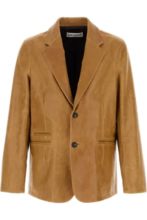 OUR LEGACY Homme, Vestes, Brun, Taille: M Blazer Ouverture en Cuir de Chameau